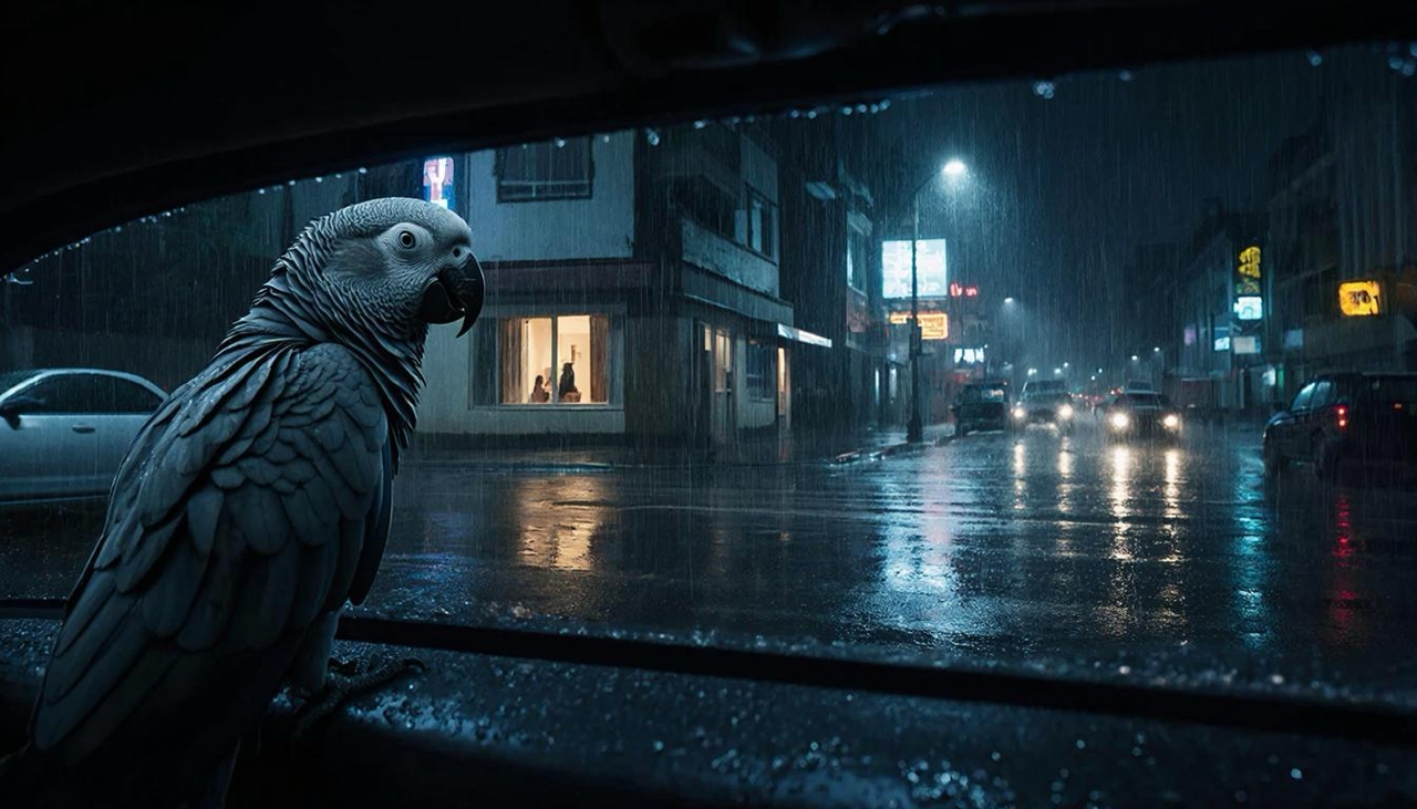 попуг ищет дорогу домой