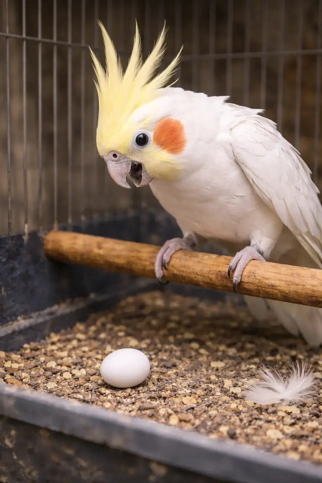 Белый какаду — яйцо и поведение в период кладки