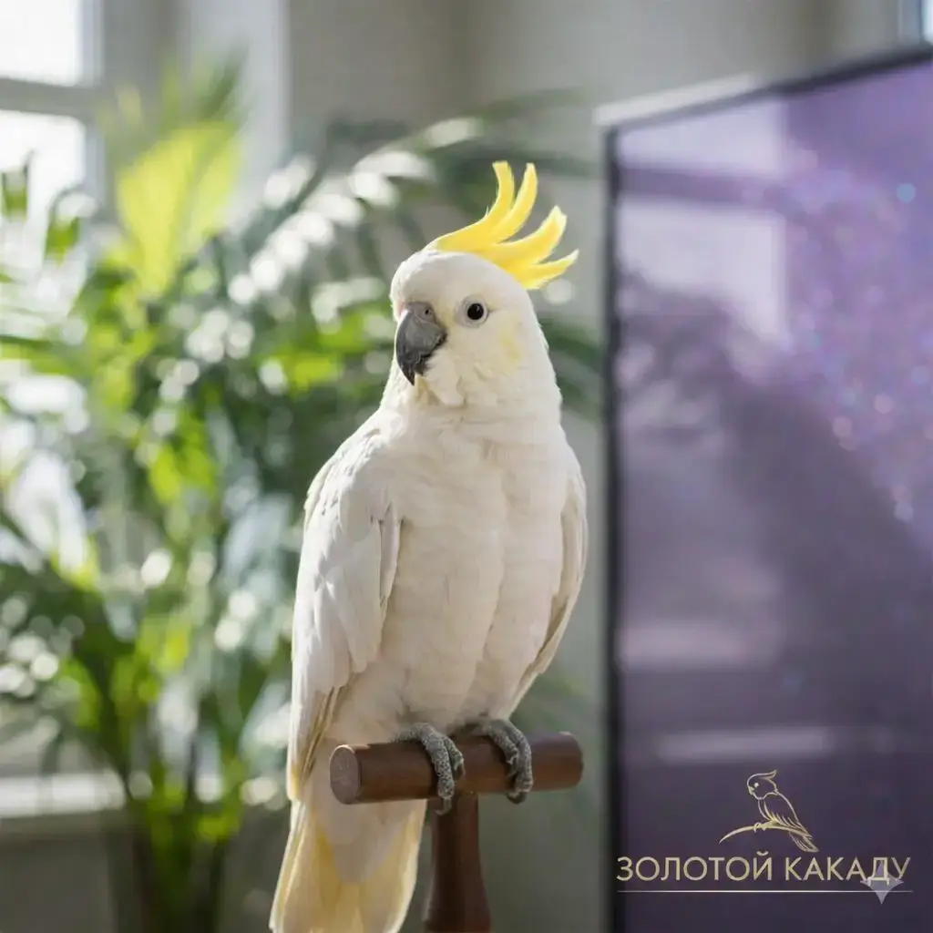 Желтохохлый какаду (Cacatua sulphurea) — фото из питомника Золотой Какаду
