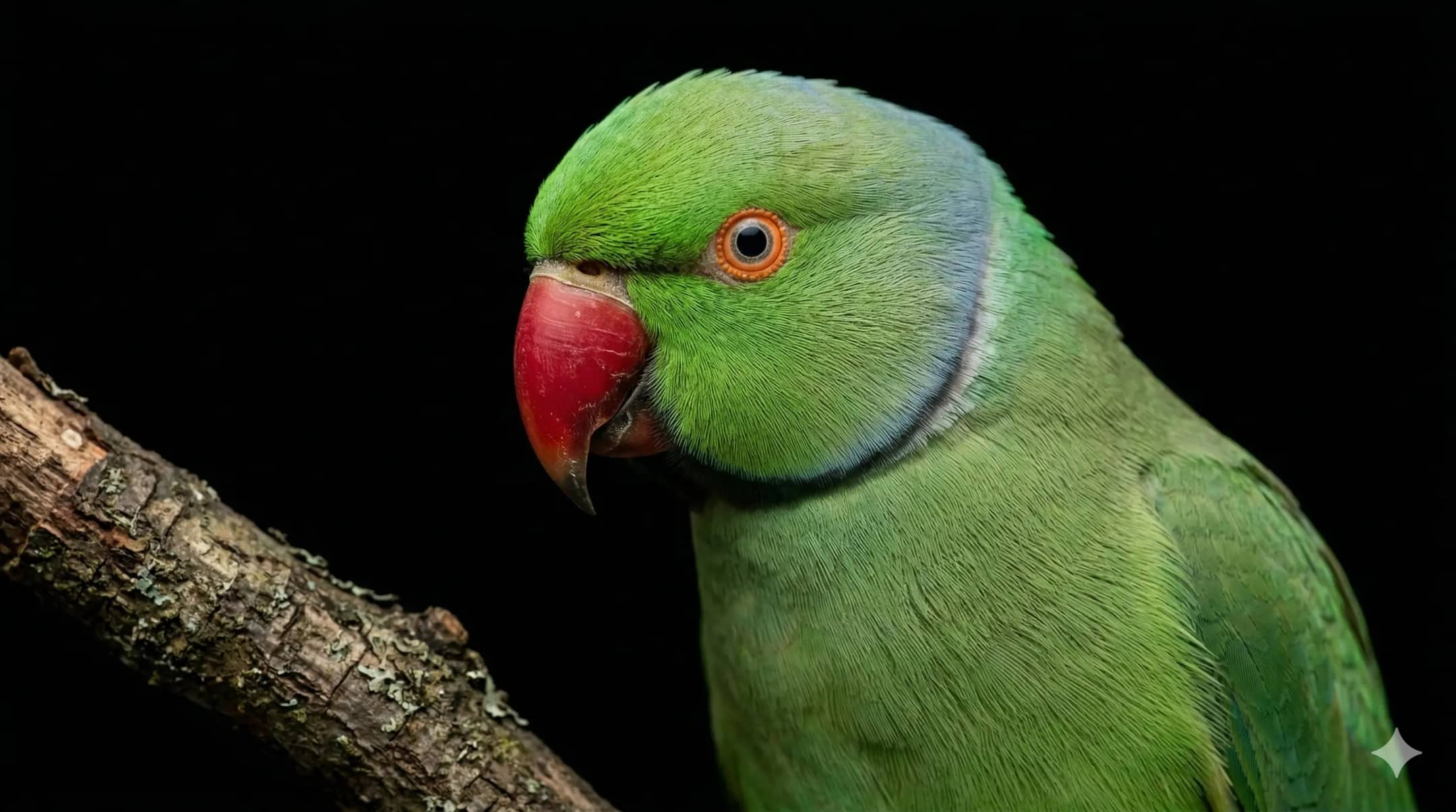 Ожереловый попугай Крамера или Индийский кольчатый попугай, (лат. Psittacula krameri)