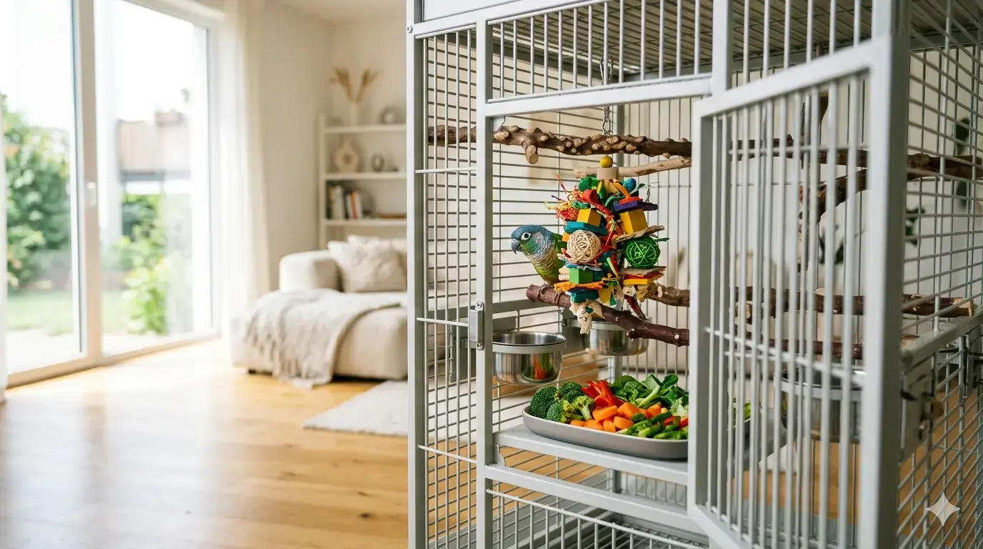 Содержание попугаев — клетка и уход