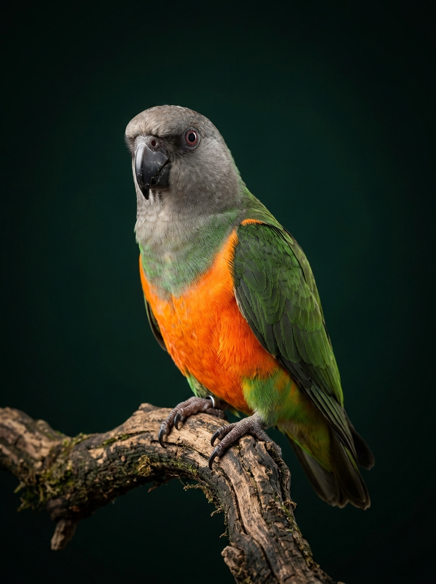 Рыжебрюхий попугай Poicephalus rufiventris